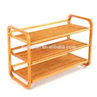 2017 High Quality Shoe Cabinet 3-Tier Natural Bamboo Shoe Storage Holder Stool