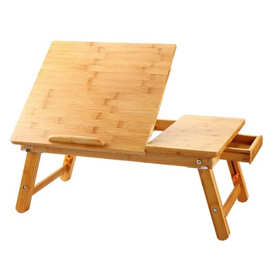 Desk Table Foldable Tilting  Drawer Laptop Table For Left Handed