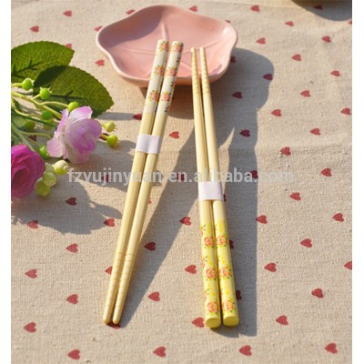 2018 japanese high quality custom printed bamboo yellow roses and pink roses kitchenware set bowl and chopsticks box