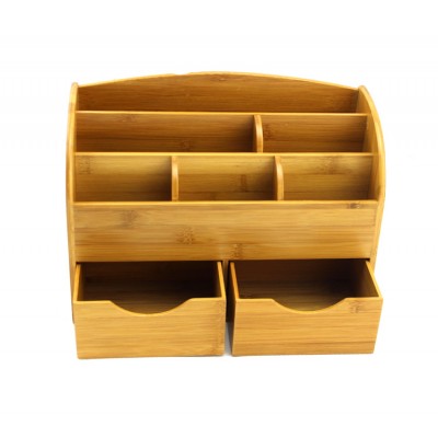 Beautiful Design Retro Bamboo Desk Organizer