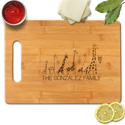 Premium Set Of 4 Eco-Friendly Wood Chopping Cutting Board