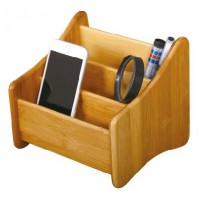 Bamboo Stationery Holders Wooden Desk Organizer