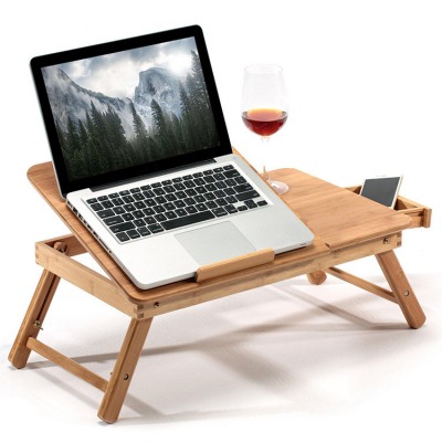 Reading Book Watching Movie Cup Holder Adjustable Laptop Table