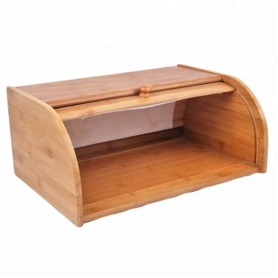 Bamboo Roll Bread Box For Kitchen or Food Storage